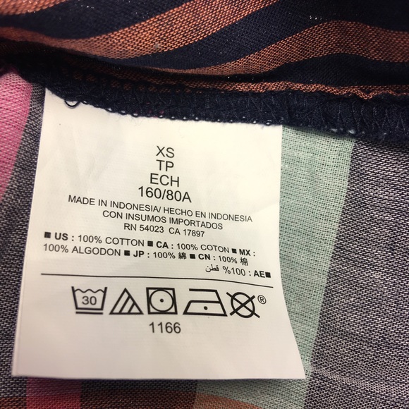 OLD NAVY Classic Semi-Sheer Plaid Shirt XS/XXL - Picture 5 of 6